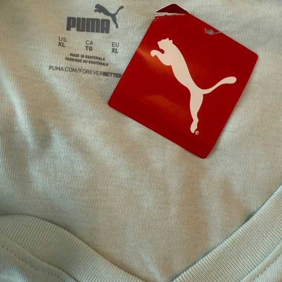 Puma Women's Mint Green Tee with Floral Graphic - Picture 3 of 3